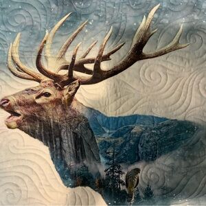 Homemade Quilted Elk Wall Hanging or Blanket